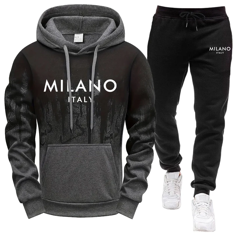 Outdoor Sports Outfit - Мужской комплект/худи/брюки. Модный итальянский спортивный костюм