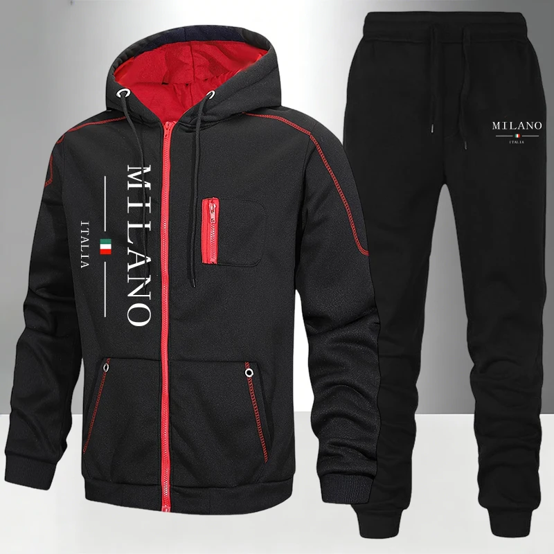 Outdoor Sports Outfit - Итальянский модный мужской комплект/костюм/куртка/брюки для осени